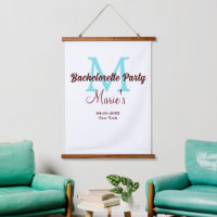 bachelorette party monogram add name date place si