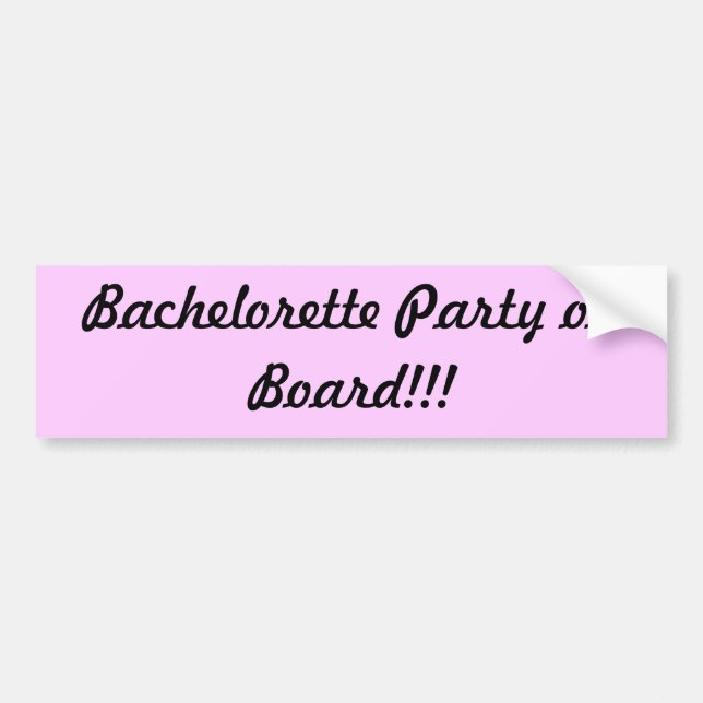 Bachelorette Party on Board Bumper Sticker (Front)