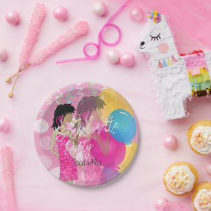 Bachelorette Party  - Party Girl Pink  Paper Plate
