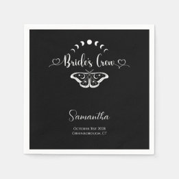 Bachelorette party personalised celestial gothic napkin