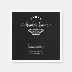 Bachelorette party personalised celestial gothic napkin