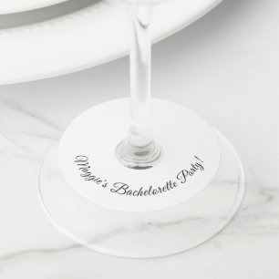Bachelorette Party Personalised Wine Glass Tags