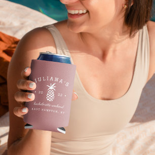 Bachelorette Party Pineapple   Personalised Can Cooler