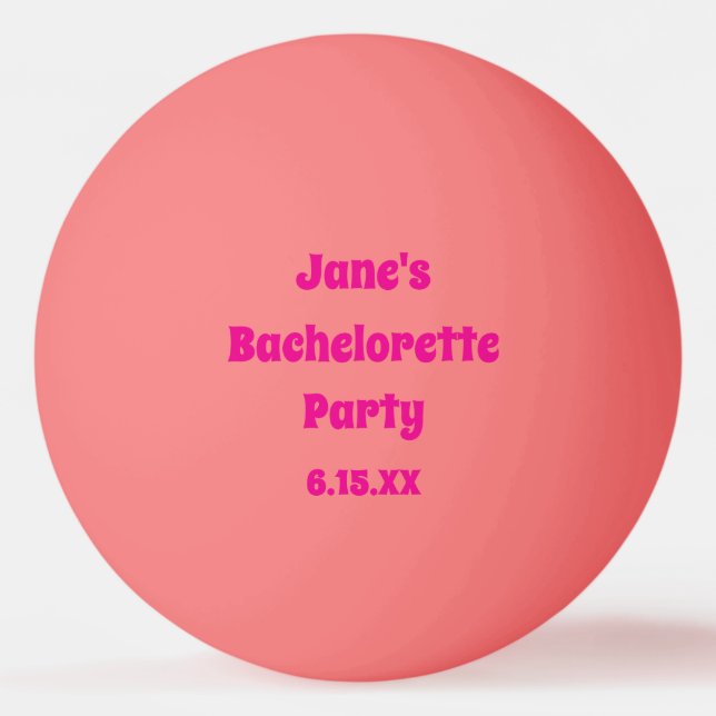 Bachelorette Party Ping Pong Balls (Front)