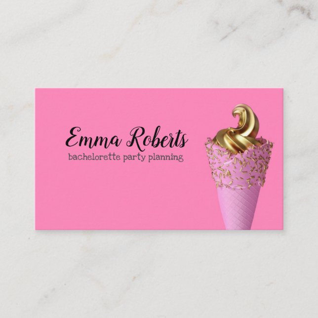 Bachelorette Party Planning Business Card (Front)