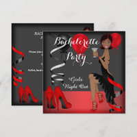 Bachelorette Party Red Black Shoe High Heels 3