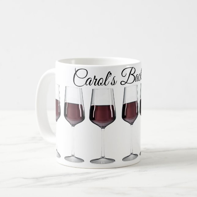 Bachelorette Party red wine glasses Coffee Mug (Front Left)