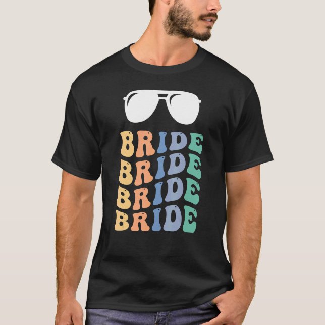 Bachelorette Party Retro Bride T-Shirt (Front)