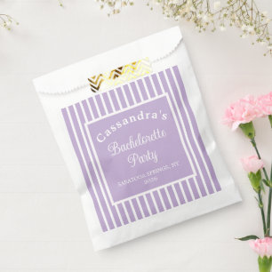 Bachelorette Party Retro Modern LightPurple Classy Favour Bags