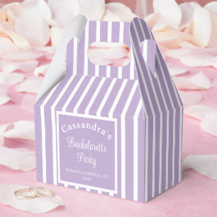 Bachelorette Party Retro Modern LightPurple Classy Favour Box