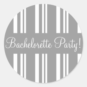 Bachelorette Party Striped Envelope Sticker Seal