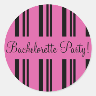 Bachelorette Party Striped Envelope Sticker Seal