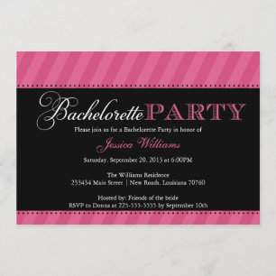 Bachelorette Party Stripes Invitation