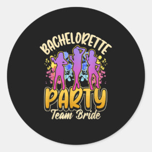 Bachelorette Party Team Bride  Classic Round Sticker