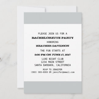 Bachelorette Party Template