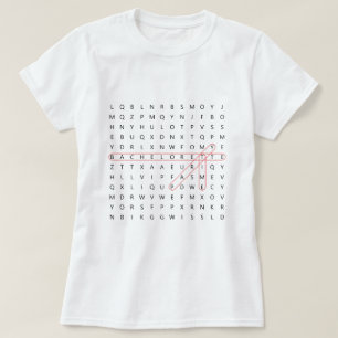 Bachelorette Party Time Fun Word Find Wedding T-Sh T-Shirt