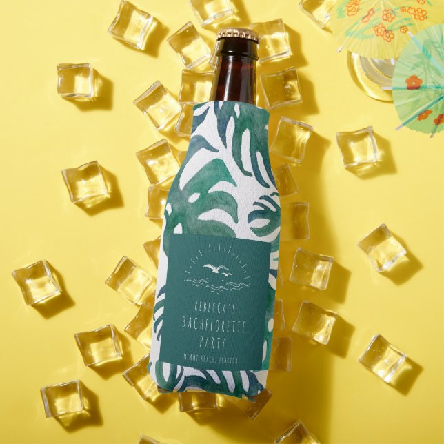 Bachelorette Party Tropical Beach Bottle Cooler (In Situ Summer)