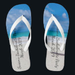 Bachelorette Party Tropical Beach Cruise Jandals<br><div class="desc">This design was created through digital art. It may be personalised by clicking the customise button and changing the colour, adding a name, initials or your favourite words. Contact me at colorflowcreations@gmail.com if you with to have this design on another product. Purchase my original abstract acrylic painting for sale at...</div>