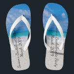 Bachelorette Party Tropical Beach Cruise Jandals<br><div class="desc">This design was created through digital art. It may be personalised by clicking the customise button and changing the colour, adding a name, initials or your favourite words. Contact me at colorflowcreations@gmail.com if you with to have this design on another product. Purchase my original abstract acrylic painting for sale at...</div>