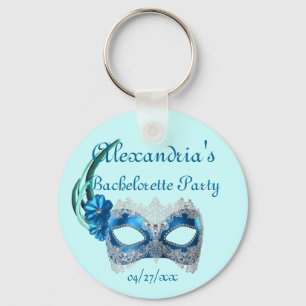 "Bachelorette Party" - Turquoise Mask Key Ring