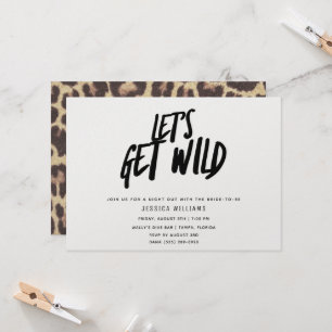 Bachelorette PartyLet's Get Wild Cheetah Invitation