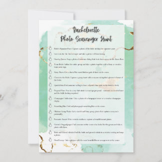 Bachelorette Photo Scavenger Hunt Invitation