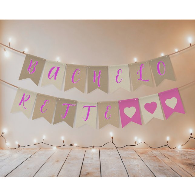 Bachelorette Pink Party Supplies Bunting (Creator Uploaded)