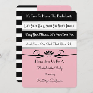 "Bachelorette Poem" Pretty Party Invitation