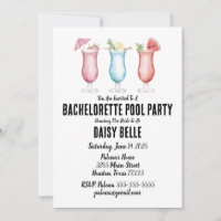Bachelorette Pool Party Invitation