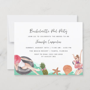 Bachelorette Pool Party Invitation