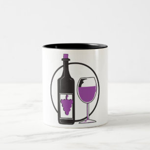 Bachelorette Red wine Party Two-Tone Coffee Mug
