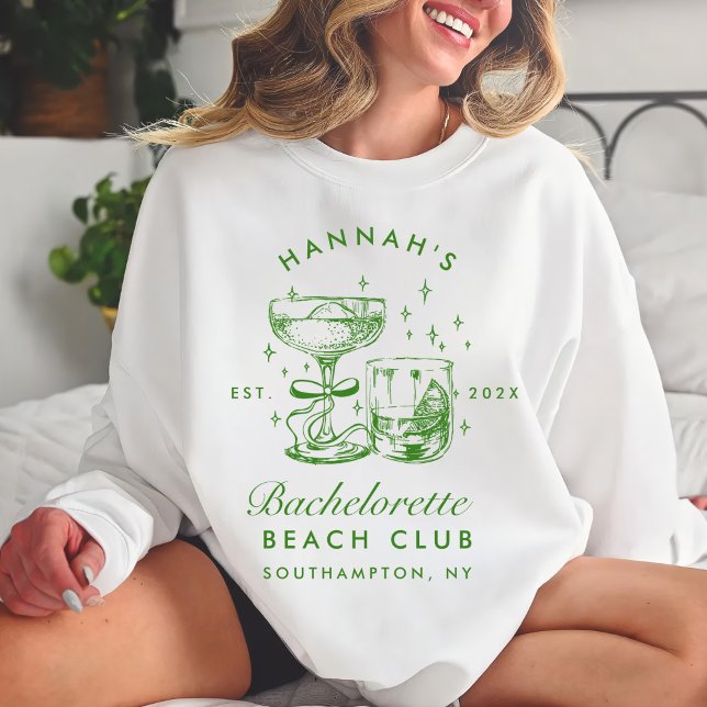 Bachelorette Retro Modern Minimalist Bridesmaid Sweatshirt (Creator Uploaded)