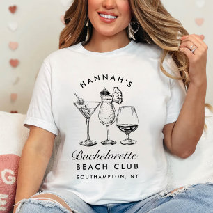 Bachelorette Retro Modern Minimalist Bridesmaid T-Shirt