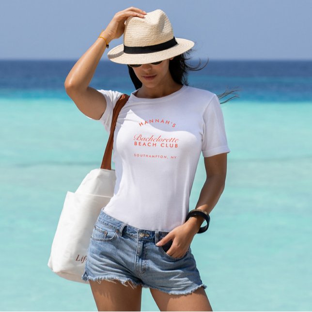 Bachelorette Retro Modern Minimalist Bridesmaid T-Shirt (Bachelorette Retro Modern Minimalist Bridesmaid T-Shirt)