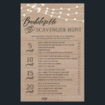 Bachelorette Scavenger Hunt bridal shower game Fly Flyer<br><div class="desc">Enjoy your bridal shower with these simple and cute games. Check out our collection for more bridal shower games in the same style. Please note that these games are not editable.</div>