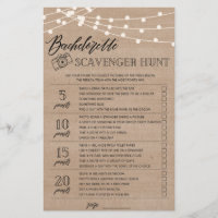 Bachelorette Scavenger Hunt bridal shower game Fly