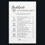 Bachelorette Scavenger Hunt bridal shower game Flyer<br><div class="desc">Enjoy your bridal shower with these simple and cute games. Check out our collection for more bridal shower games in the same style. Please note that these games are not editable.</div>