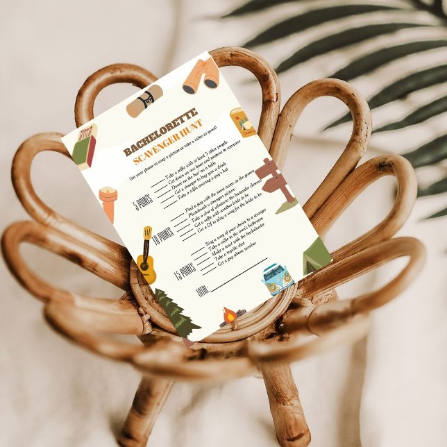 Bachelorette scavenger hunt game, fun bachelorette invitation (Creator Uploaded)