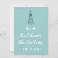 Bachelorette Slumber Party Custom Invite (Blue)