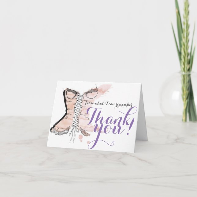 Bachelorette Thank You Card (Front)