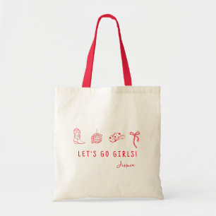 Bachelorette Tote Bag - Disco Cowgirl Bach Totes