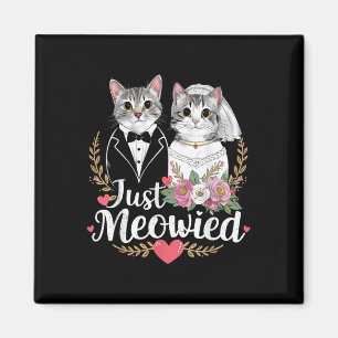 Bachelorette Wedding Party Bride Groom Cats Just M Magnet