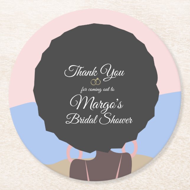 Bachelorette Weekend Beach Bridal Shower    Round Paper Coaster (Front)