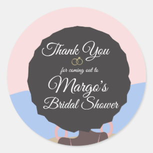 Bachelorette Weekend Beach Bridal Shower  Thanks Classic Round Sticker