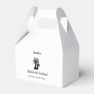 Bachelorette weekend coconut tree club add name favour box
