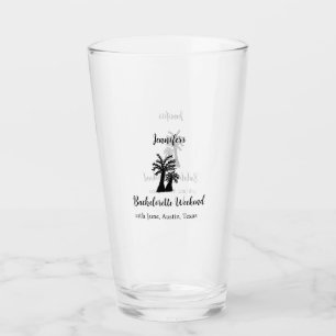 Bachelorette weekend coconut tree club add name  glass