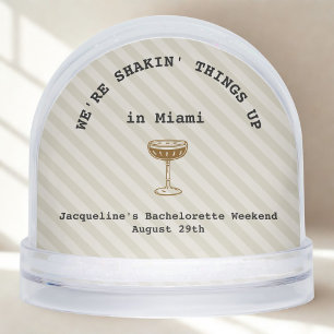 Bachelorette Weekend Invitation Confetti Snowglobe