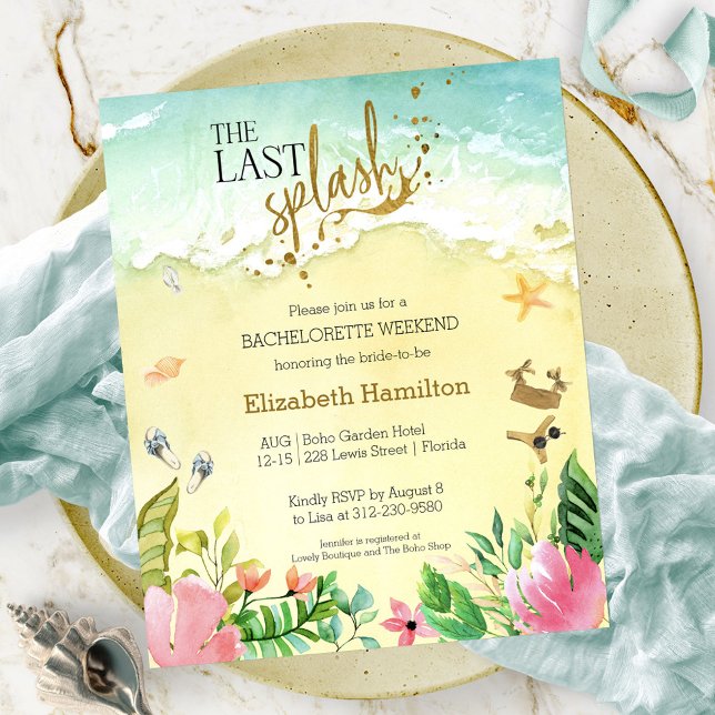 Bachelorette Weekend Itinerary Budget Invitation (Creator Uploaded)