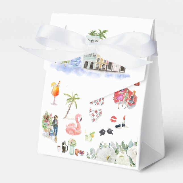 Bachelorette Weekend Itinerary | Charleston, SC  Favour Box (Front Side)