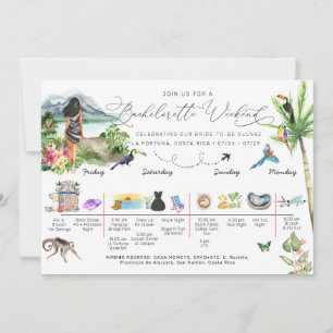Bachelorette Weekend Itinerary Costa Rica Invitation